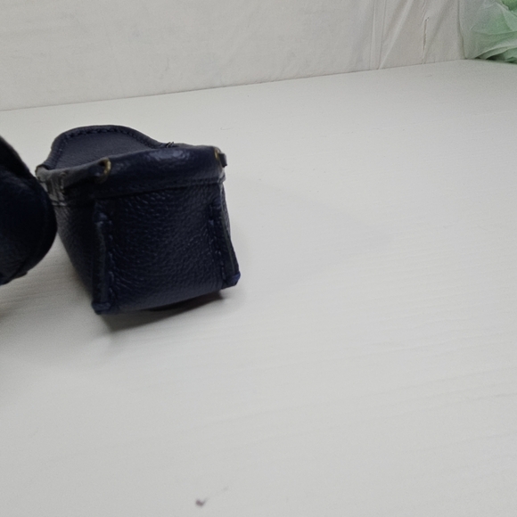 Janie And Jack Boy Connor Navy Leather New Driving Shoes Dress Kid Size 10 - Picture 10 of 15